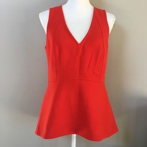 Anthropologie - leifsdottir red peplum top